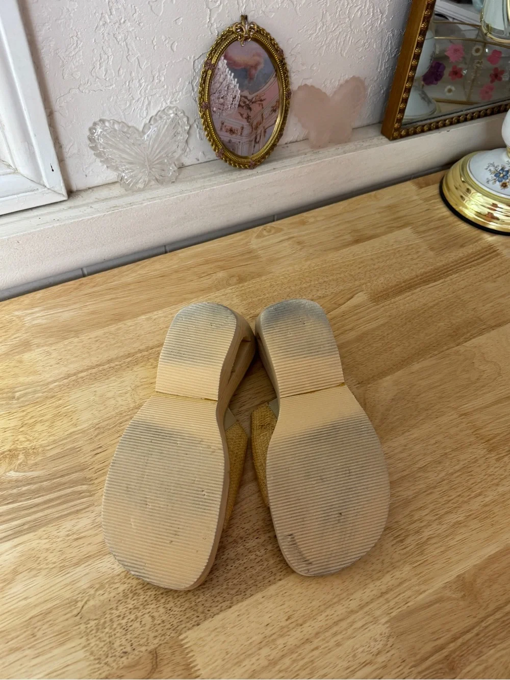 No Boundaries Cut Out Platform Wedge Slide Sandals Size 8 Y2K Cottagecore